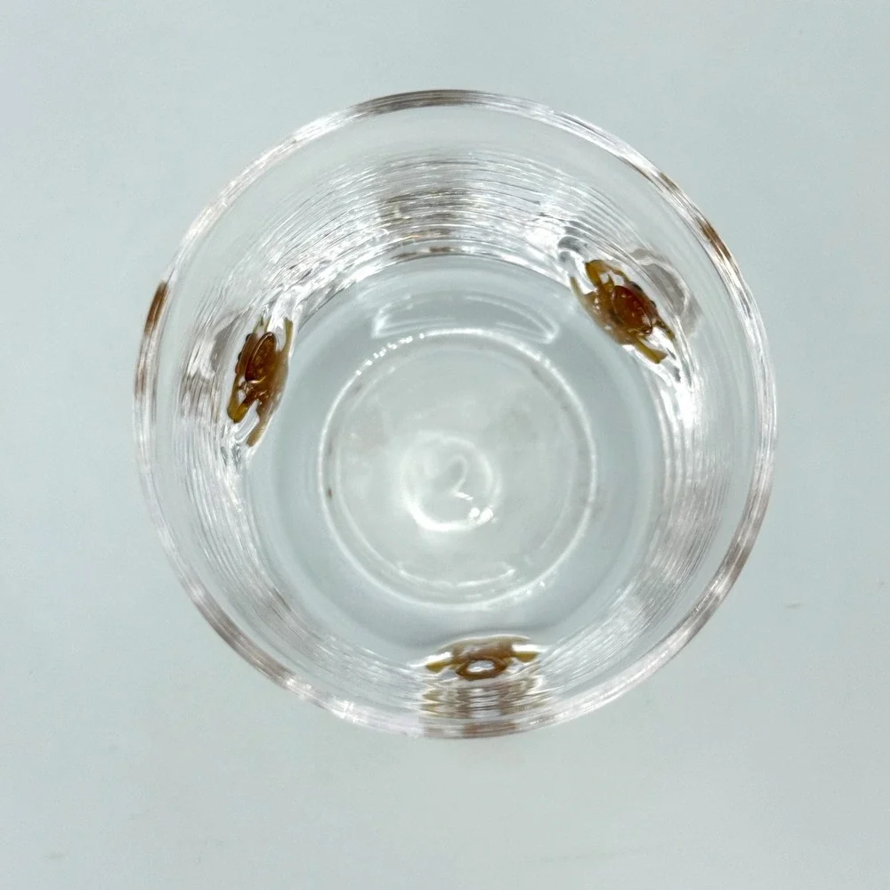 Handblown Clear Glass Tumbler with 3D‎ Gingerbread Man Figurines Holiday 4.75in